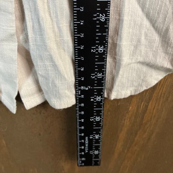 Express Womens Shirt Tan Collared Button Down Long Sleeve Loose Fit XL - Picture 9 of 12